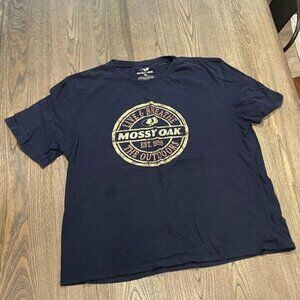 Mossy Oak Navy Blue Crew Neck Short Sleeve T-Shirt Size XXL